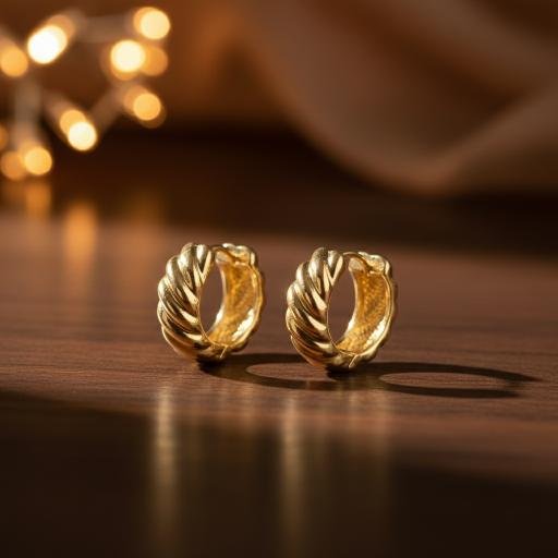 Croissant Earrings - Gold